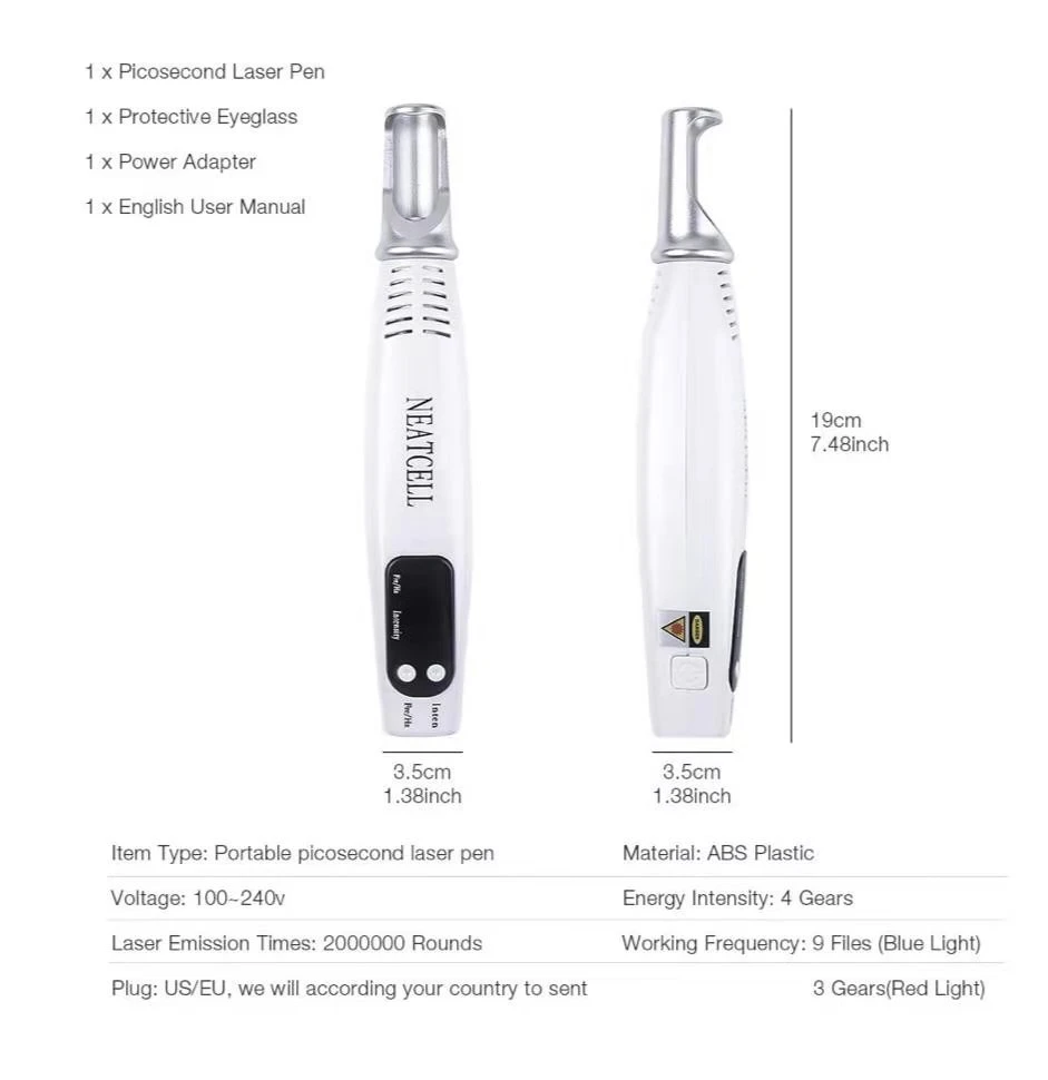 Portable Handheld Spot Tattoo Removal Picosecond Laser Pen Beauty Device