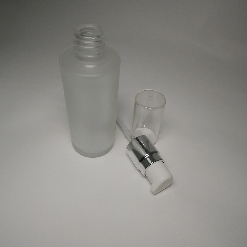 Customization Pastel Color Skincare Packaging Empty 50ml Cylinder Shape Glass Bottle Screw Neck for Cosmetic Skincare Container